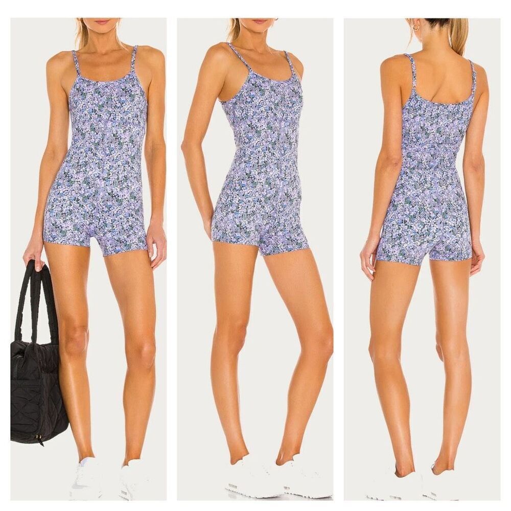 Beach Riot Sport Jordan floral romper bodysuit‎ Size S Ditsy Lilac